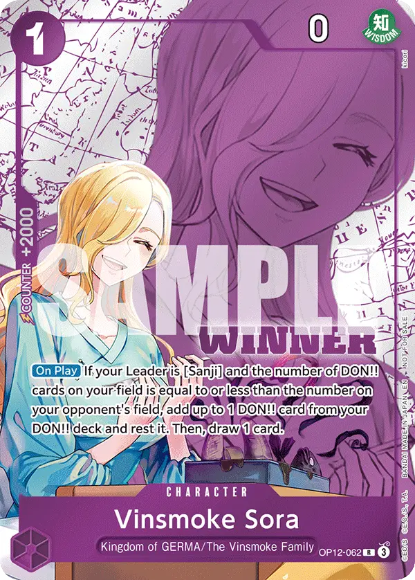 Vinsmoke Sora (Winner Pack 2026 Vol. 1), One Piece Promotion Cards OP12-062