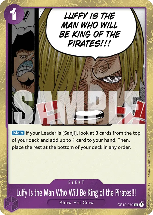 Luffy Is the Man Who Will Be King of the Pirates!!!, Legacy of the Master OP12-079