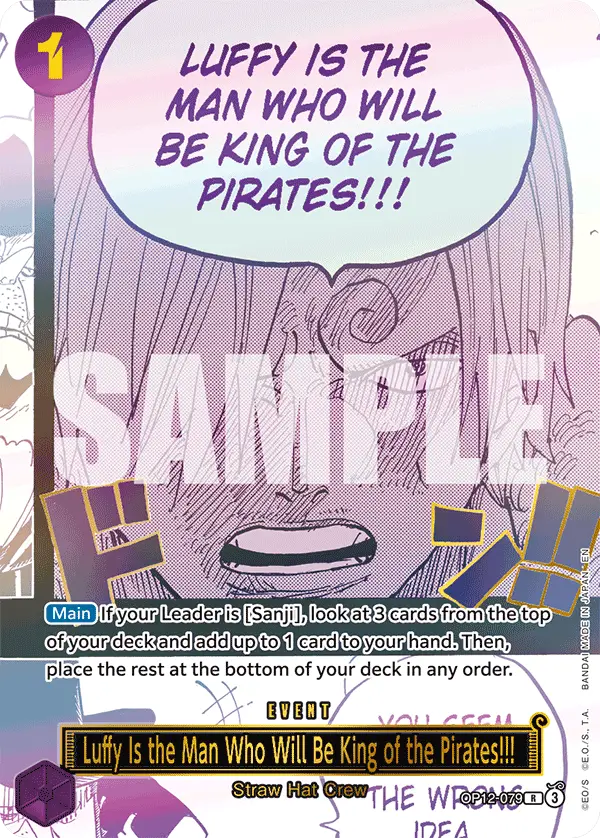 Luffy Is the Man Who Will Be King of the Pirates!!! (Japanese Version 3rd Anniversary Set), One Piece Promotion Cards OP12-079