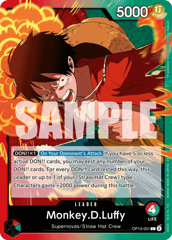 Monkey.D.Luffy, Carrying On His Will OP13-001