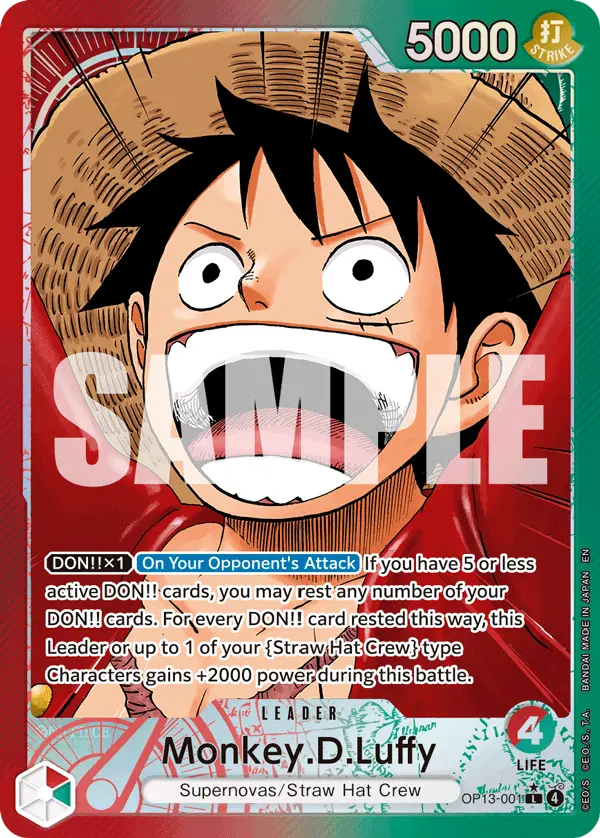 Monkey.D.Luffy (Alt Art), Carrying On His Will OP13-001