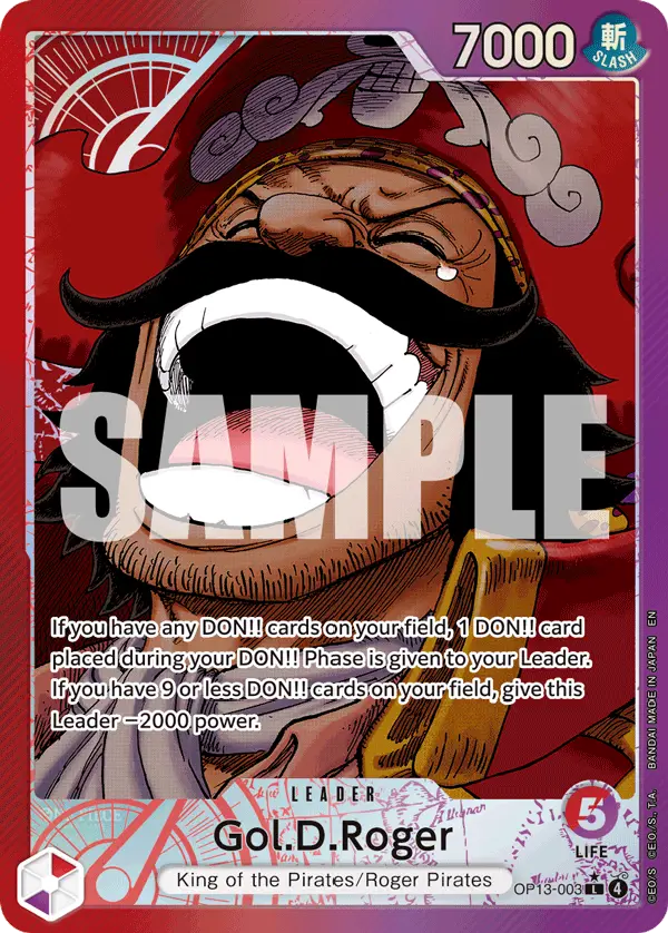 Gol.D.Roger (Alt Art), Carrying On His Will OP13-003