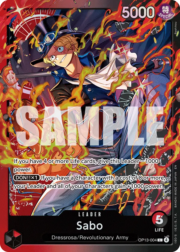 Sabo, Starter Deck 35 RED/BLACK Sabo OP13-004