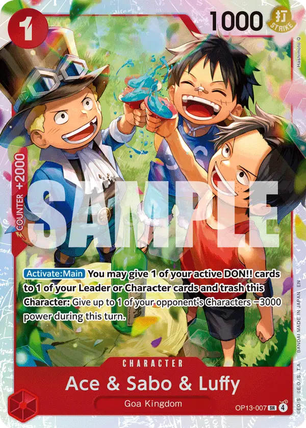 Ace & Sabo & Luffy, Carrying On His Will OP13-007