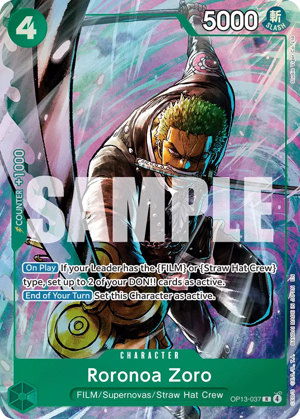 Roronoa Zoro (Premium Card Collection -Best Selection Vol. 6-), One Piece Promotion Cards OP13-037