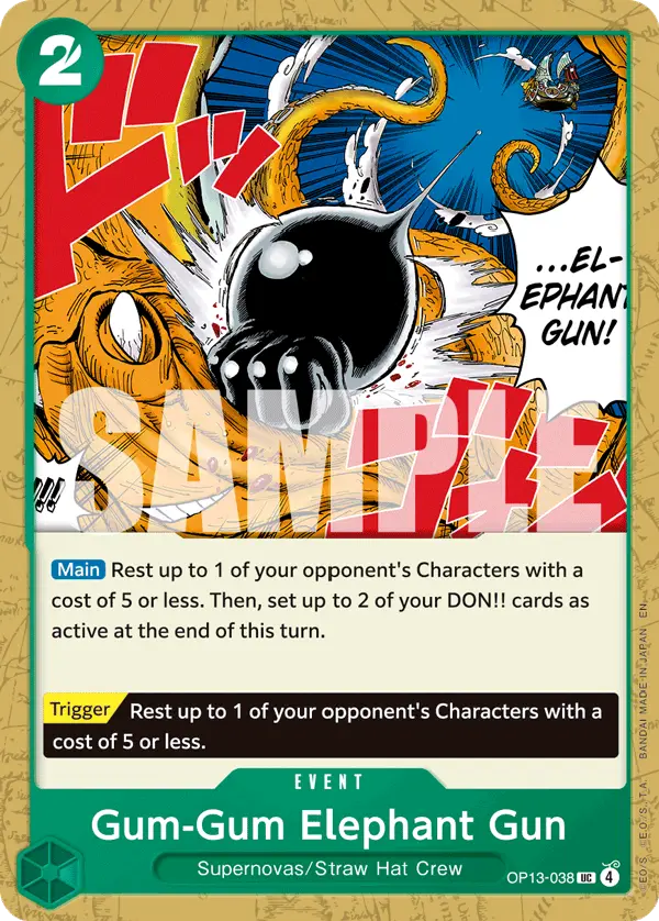 Gum-Gum Elephant Gun, Carrying On His Will OP13-038