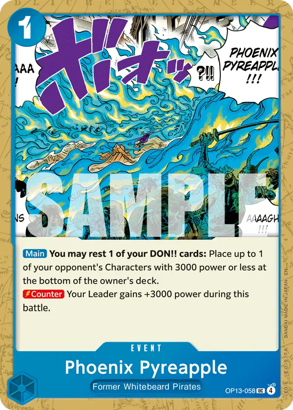 Phoenix Pyreapple, Carrying On His Will OP13-058