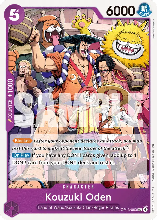 Kouzuki Oden, Carrying On His Will OP13-063