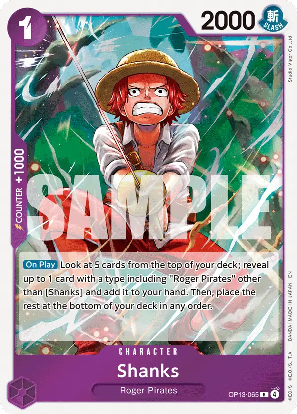 Shanks, Carrying On His Will OP13-065