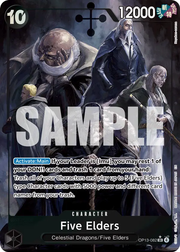Five Elders (Alt Art), Carrying On His Will OP13-082