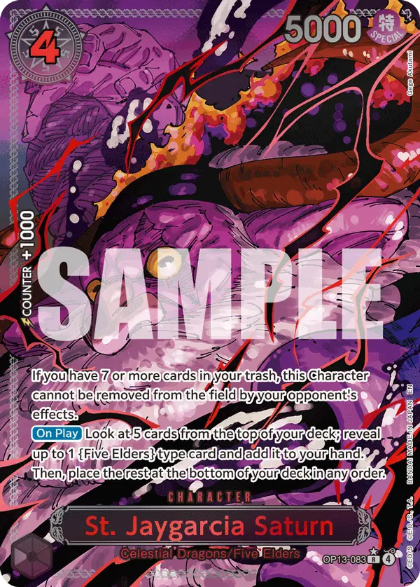 St. Jaygarcia Saturn (Alt Art), Carrying On His Will OP13-083