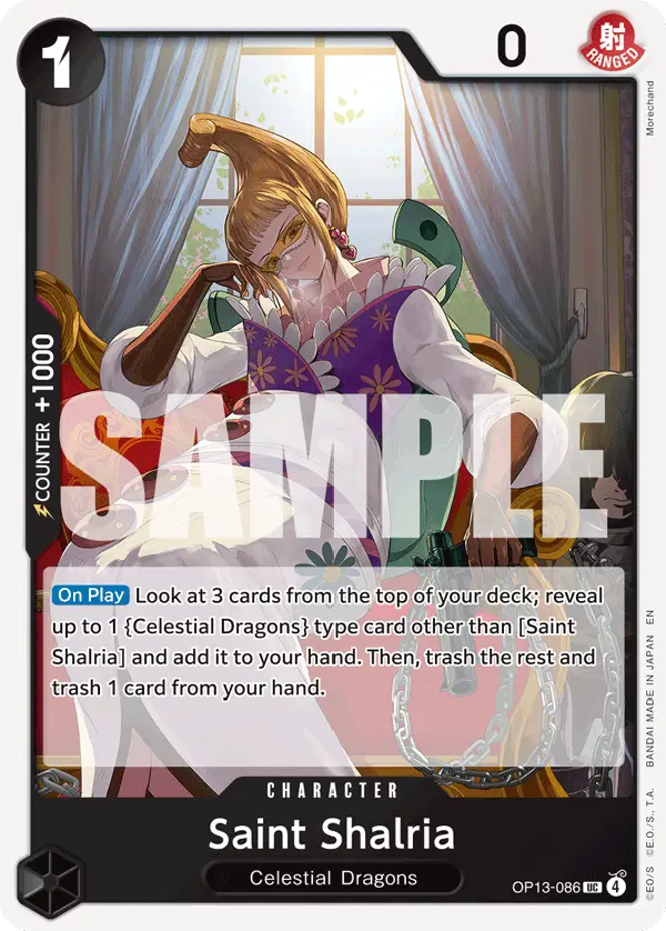 Saint Shalria, Carrying On His Will OP13-086