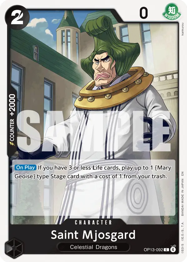 Saint Mjosgard, Carrying On His Will OP13-092
