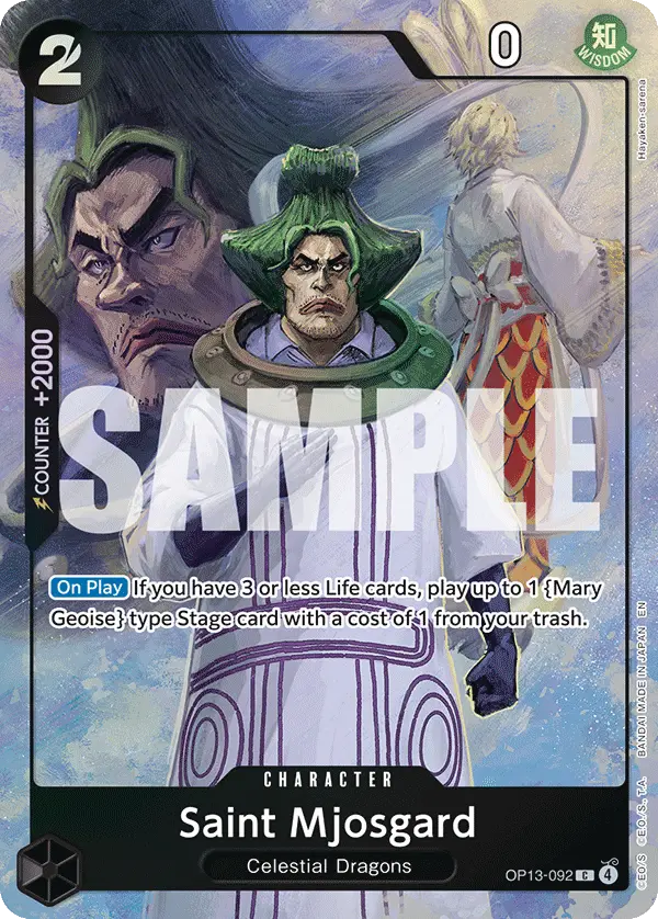 Saint Mjosgard (Premium Card Collection -Best Selection Vol. 6-), One Piece Promotion Cards OP13-092