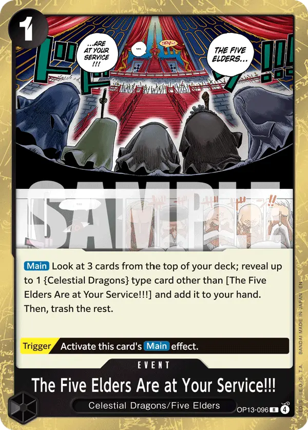The Five Elders Are at Your Service!!!, Carrying On His Will OP13-096