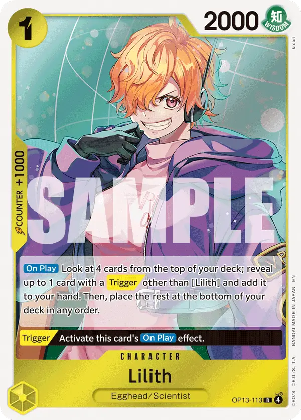 Lilith, Carrying On His Will OP13-113