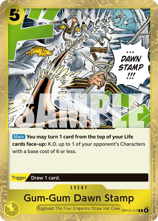 Gum-Gum Dawn Stamp, Carrying On His Will OP13-117