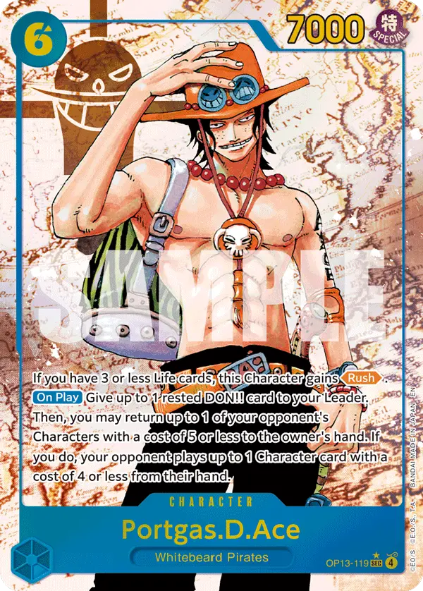 Portgas.D.Ace (Alt Art), Carrying On His Will OP13-119