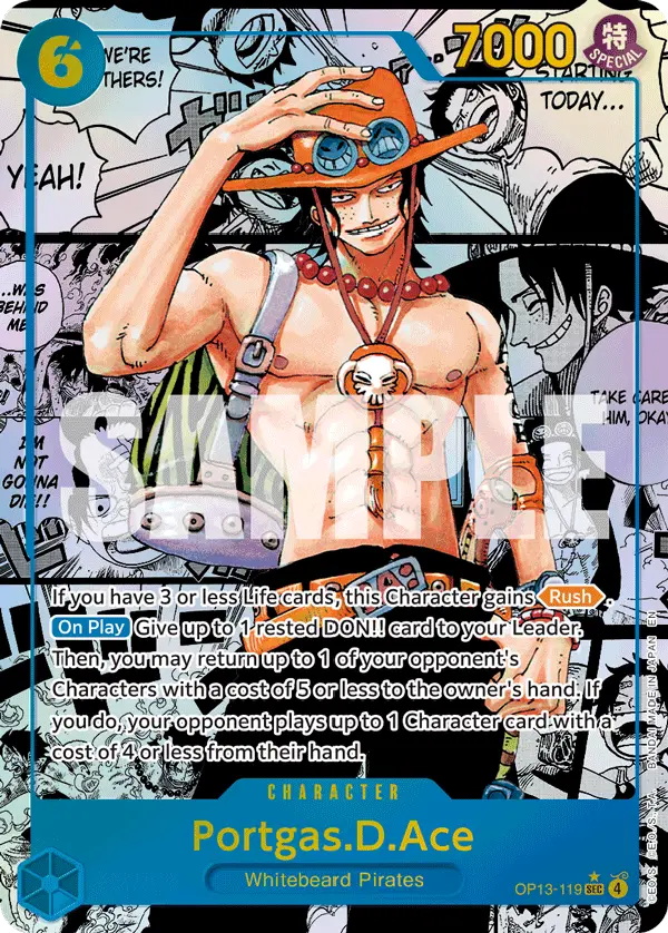 Portgas.D.Ace (Super Alternate Art), Carrying On His Will OP13-119