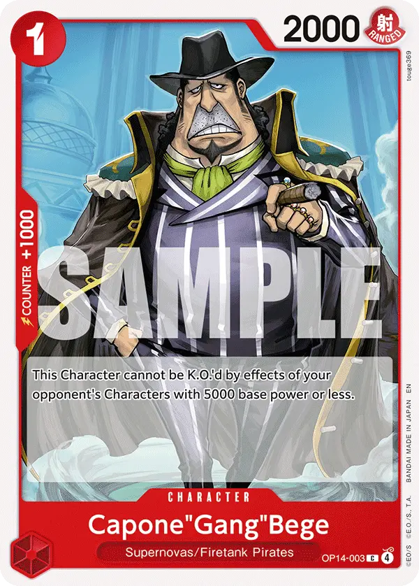 Capone"Gang"Bege, The Azure Sea's Seven Release Event Cards OP14-003