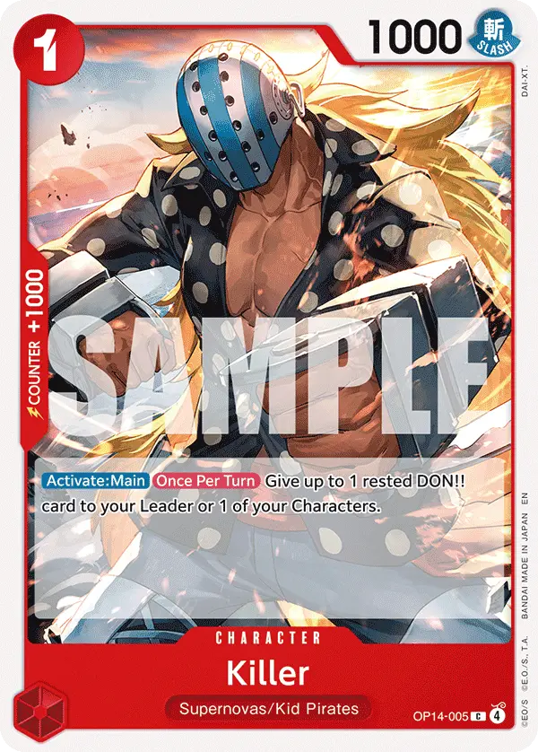 Killer, The Azure Sea's Seven Release Event Cards OP14-005