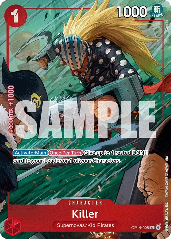 Killer (One Piece Card Game Illustration Box Vol. 8), One Piece Promotion Cards OP14-005