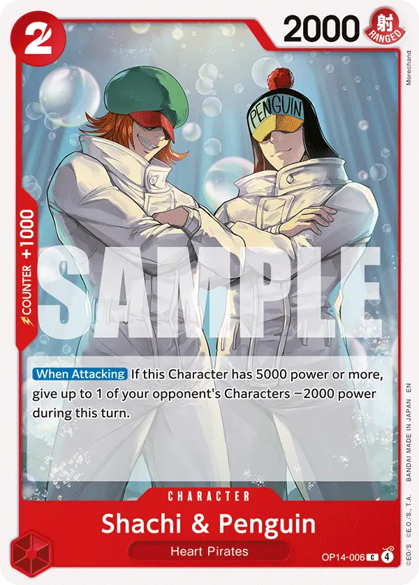 Shachi & Penguin, The Azure Sea's Seven Release Event Cards OP14-006