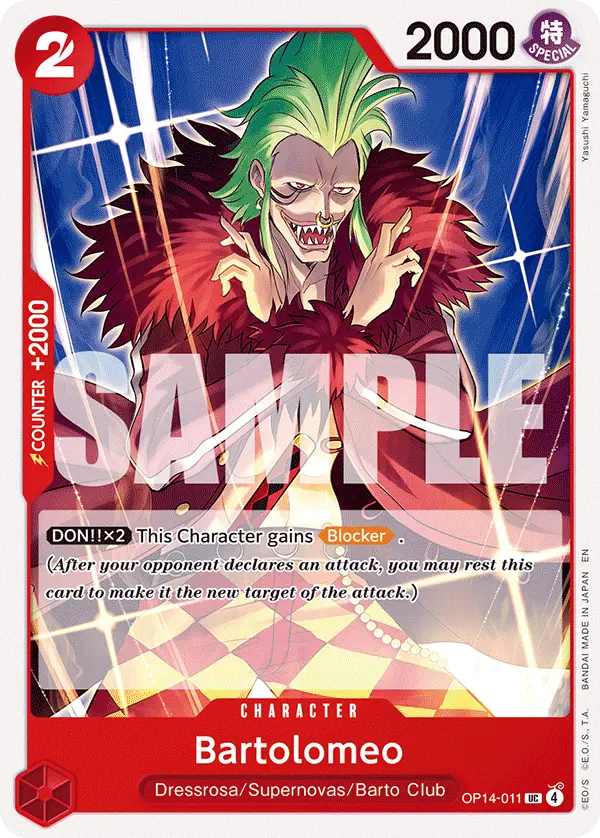 Bartolomeo, The Azure Sea's Seven OP14-011