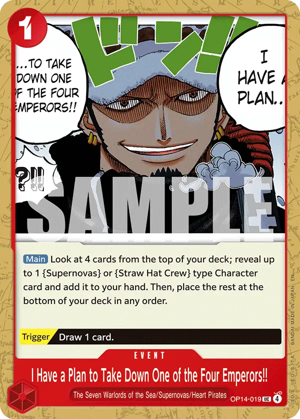 I Have a Plan to Take Down One of the Four Emperors!!, The Azure Sea's Seven OP14-019