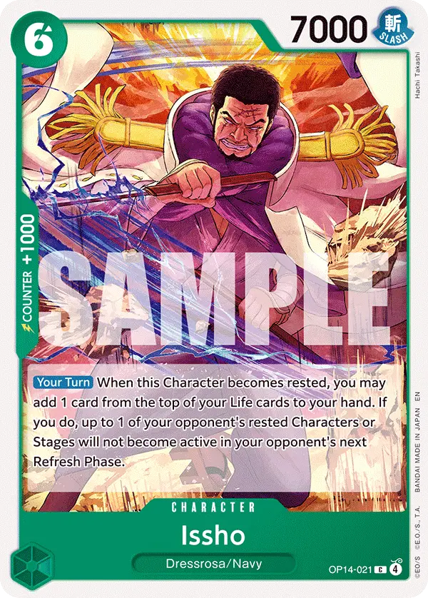 Issho, The Azure Sea's Seven Release Event Cards OP14-021