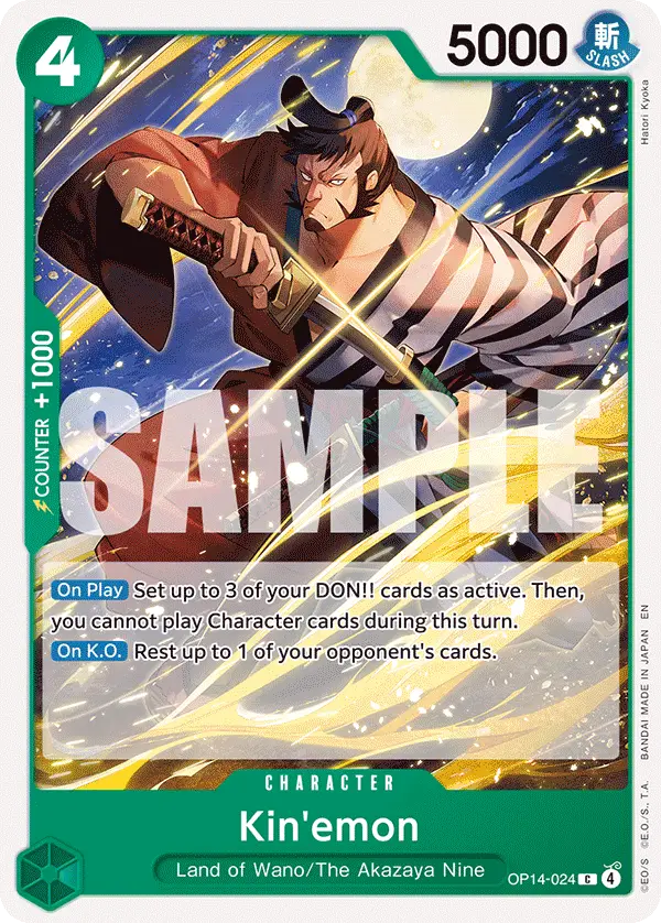 Kin'emon, The Azure Sea's Seven Release Event Cards OP14-024