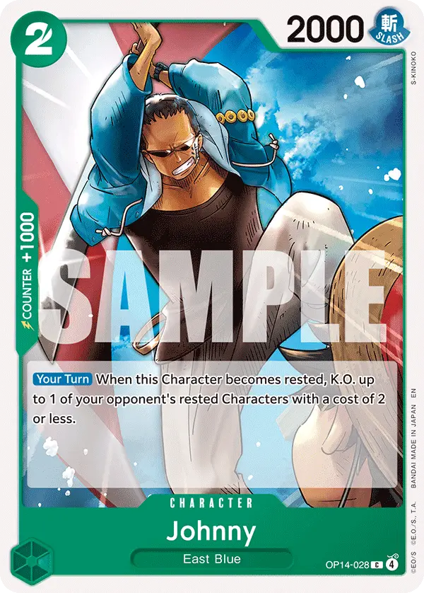 Johnny, The Azure Sea's Seven Release Event Cards OP14-028