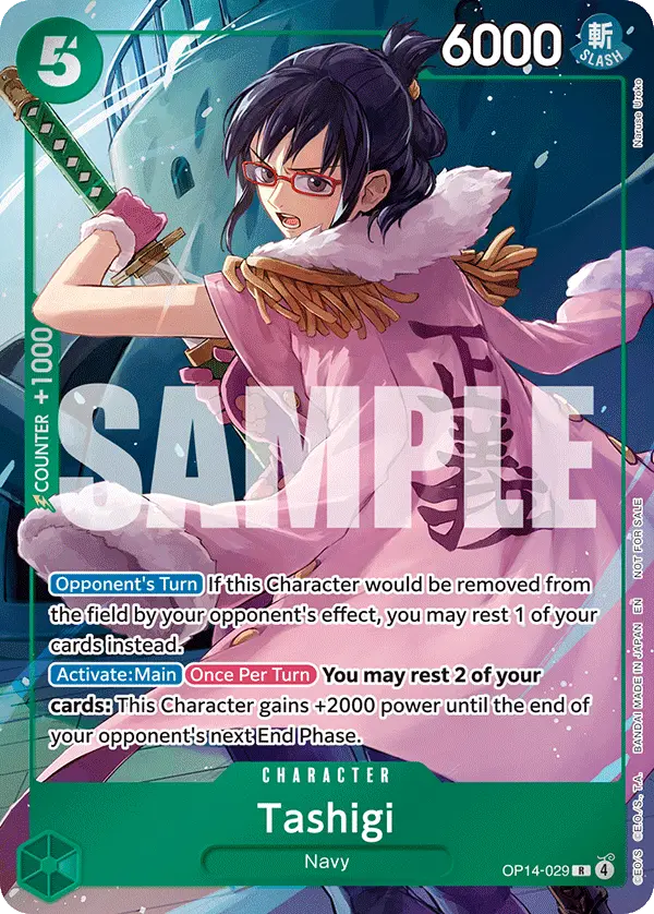 Tashigi (Dash Pack), The Azure Sea's Seven OP14-029
