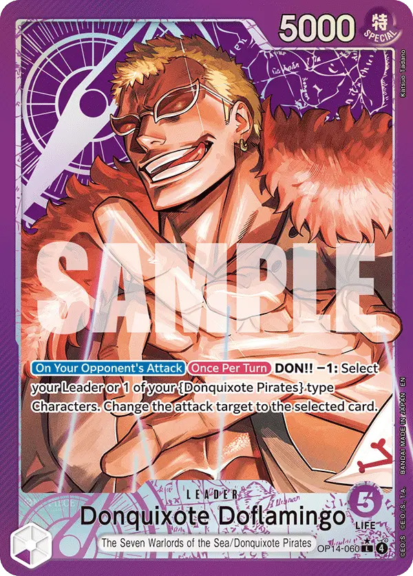 Donquixote Doflamingo (Alt Art), The Azure Sea's Seven OP14-060
