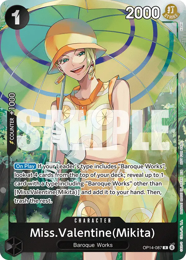 Miss.Valentine (Mikita Dash Pack), The Azure Sea's Seven OP14-087