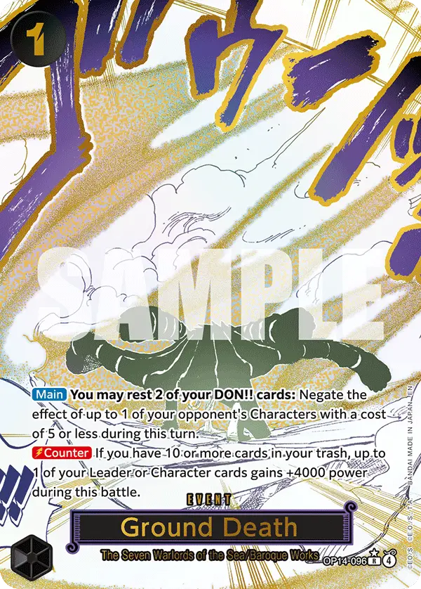 Ground Death (Alt Art), The Azure Sea's Seven OP14-096