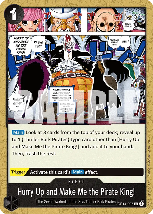 Hurry Up and Make Me the Pirate King!, The Azure Sea's Seven OP14-097