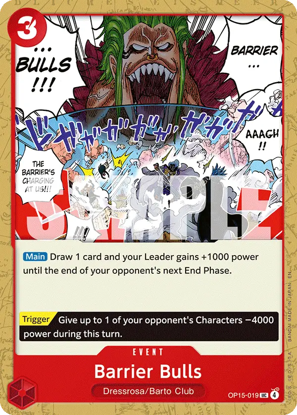 Barrier Bulls, Adventure on Kami's Island OP15-019