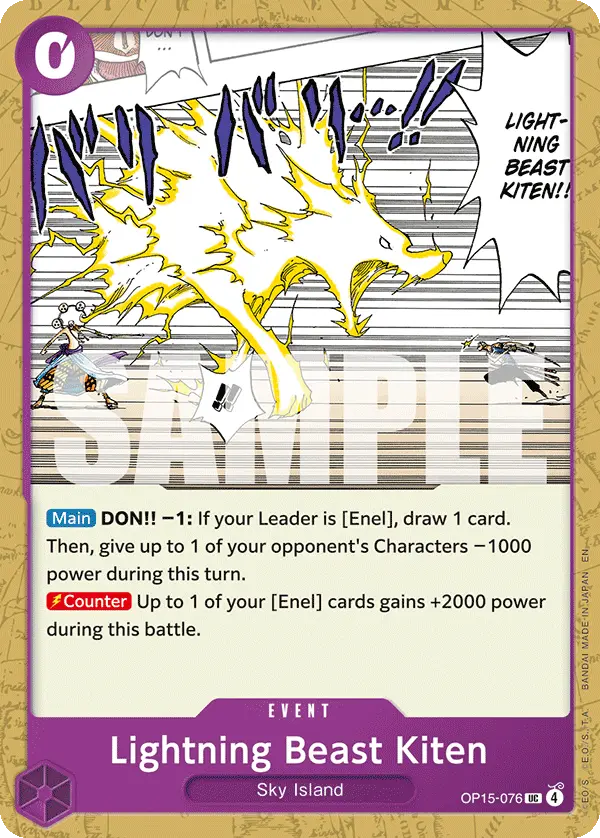Lightning Beast Kiten, Adventure on Kami's Island OP15-076