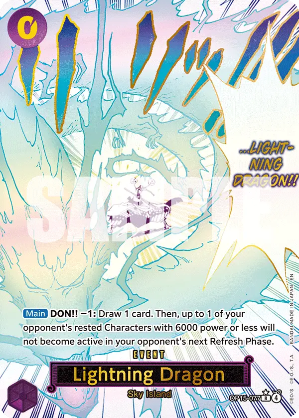 Lightning Dragon (Alt Art), Adventure on Kami's Island OP15-077