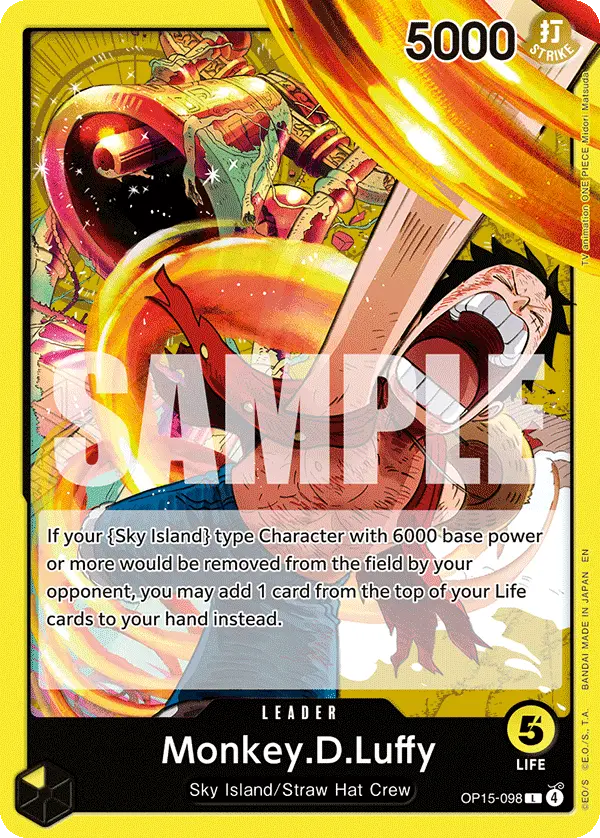 Monkey.D.Luffy, Adventure on Kami's Island OP15-098