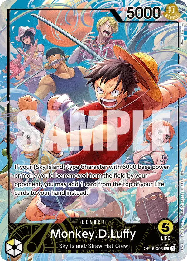 Monkey.D.Luffy (Alt Art), Adventure on Kami's Island OP15-098