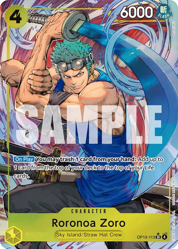 Roronoa Zoro (Alt Art), Adventure on Kami's Island OP15-113