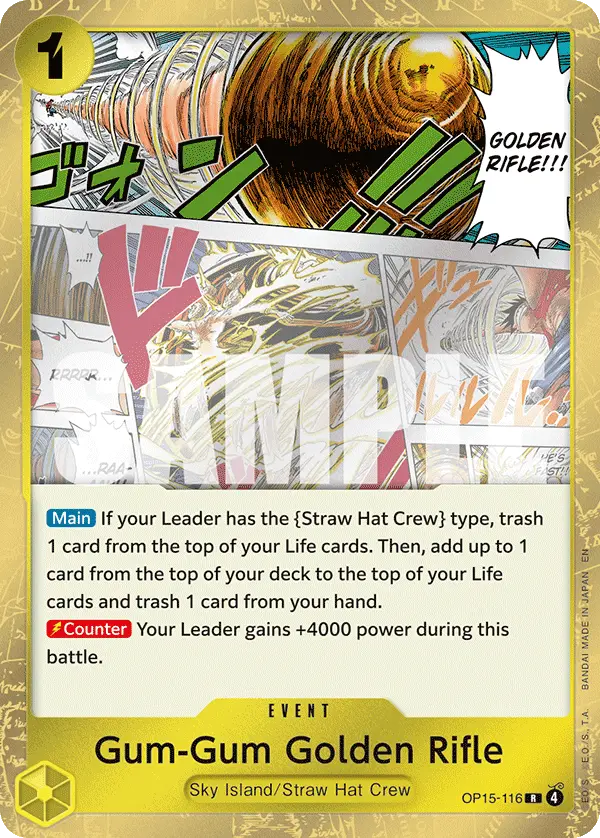 Gum-Gum Golden Rifle, Adventure on Kami's Island OP15-116