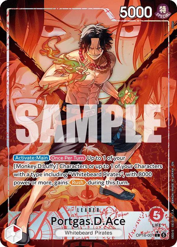 Portgas.D.Ace (Alt Art), The Time of Battle OP16-001