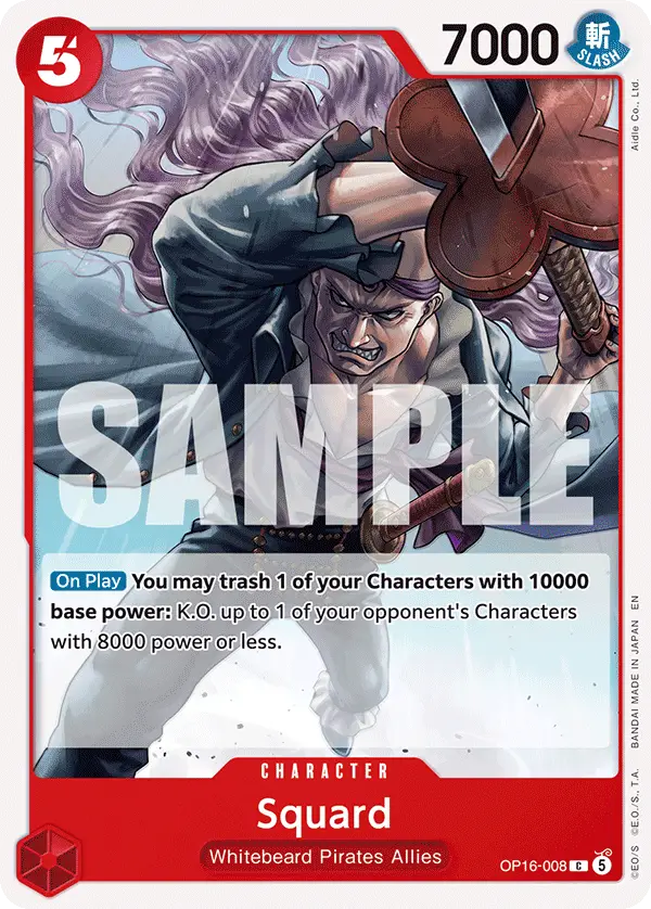 Squard, The Time of Battle Release Event Cards OP16-008