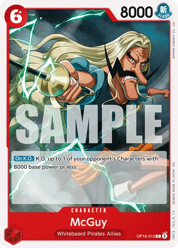 McGuy, The Time of Battle Release Event Cards OP16-013