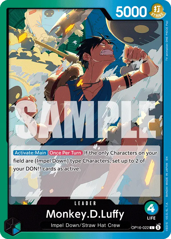 Monkey.D.Luffy, The Time of Battle OP16-022