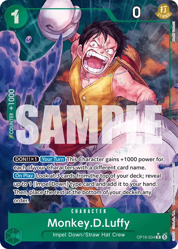Monkey.D.Luffy (Alt Art), The Time of Battle OP16-034