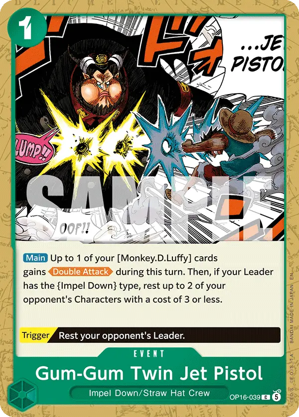 Gum-Gum Twin Jet Pistol, The Time of Battle OP16-039